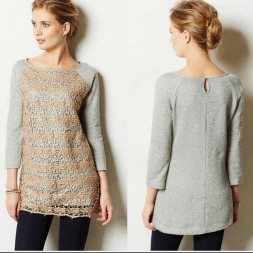Anthropologie Dolan Le Pompe Overlay Tunic top size Small
